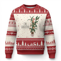 Marcus The Worm Robert Xmas Meme Ugly Christmas Sweater I Am Sensitive - Wonder Print Shop