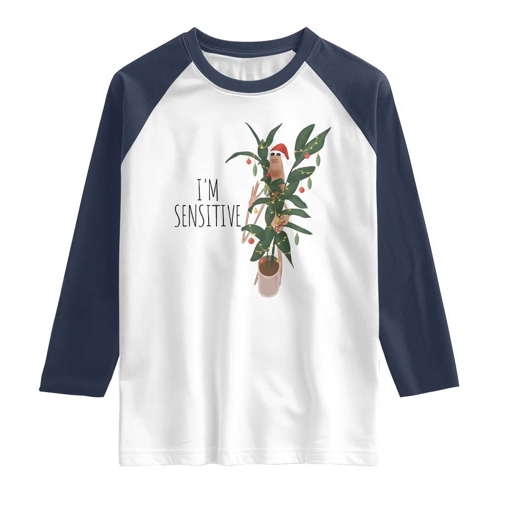 Marcus The Worm Robert Christmas Meme Raglan Shirt I Am Sensitive - Wonder Print Shop