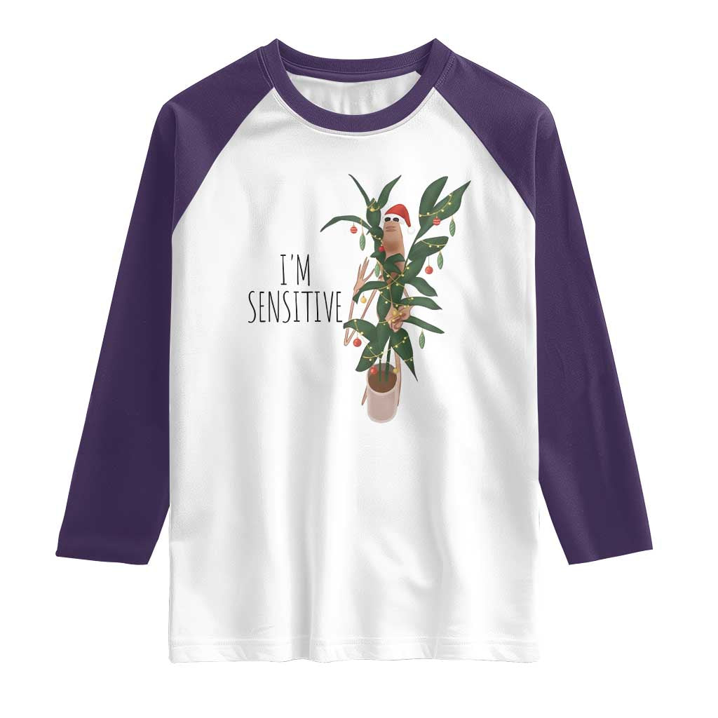 Marcus The Worm Robert Christmas Meme Raglan Shirt I Am Sensitive - Wonder Print Shop