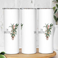 Marcus The Worm Robert Christmas Meme Skinny Tumbler I Am Sensitive - Wonder Print Shop