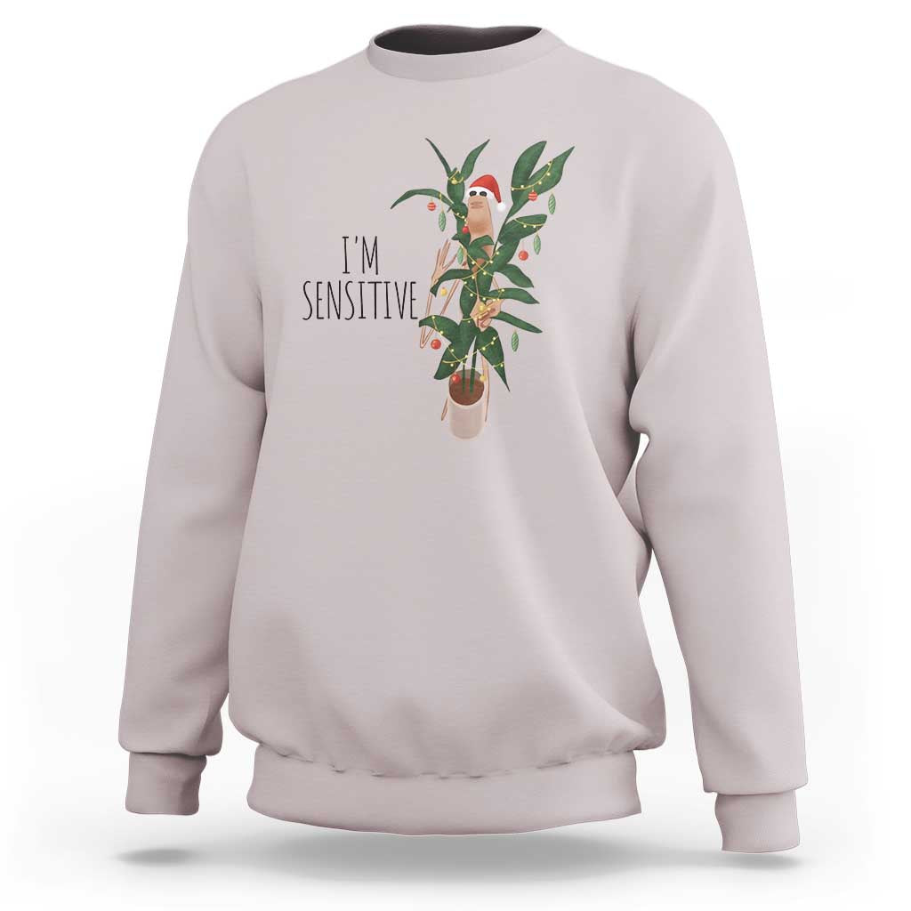 Marcus The Worm Robert Christmas Meme Sweatshirt I Am Sensitive - Wonder Print Shop