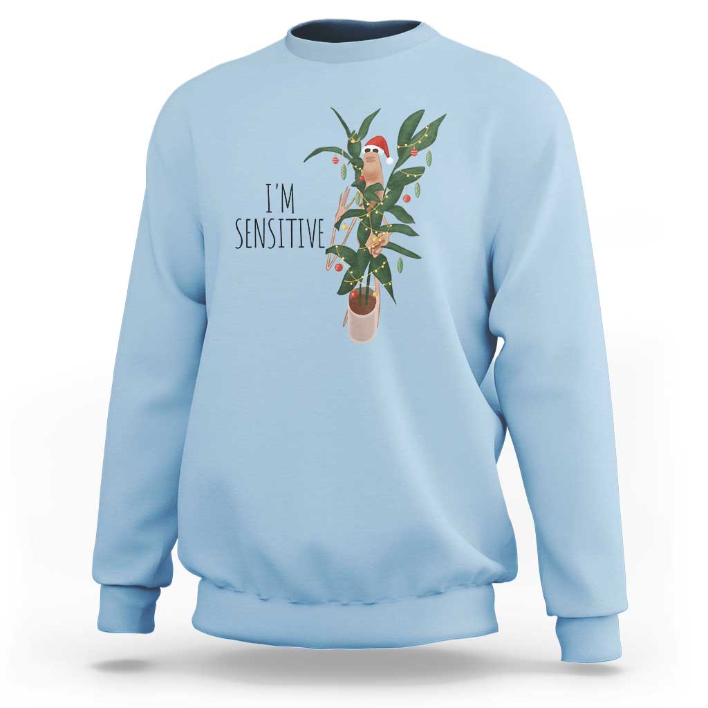 Marcus The Worm Robert Christmas Meme Sweatshirt I Am Sensitive - Wonder Print Shop