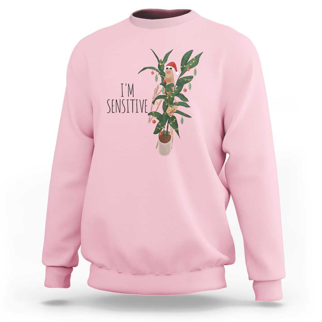 Marcus The Worm Robert Christmas Meme Sweatshirt I Am Sensitive - Wonder Print Shop