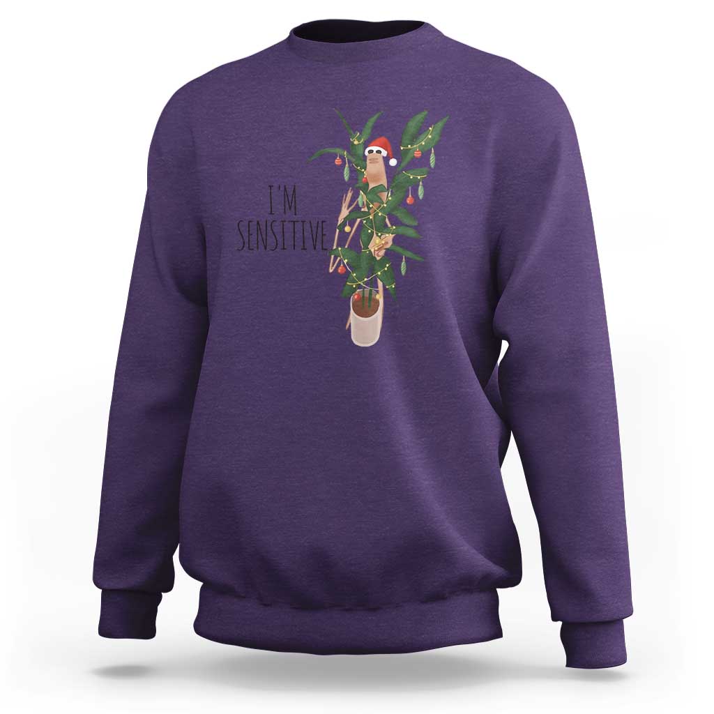 Marcus The Worm Robert Christmas Meme Sweatshirt I Am Sensitive - Wonder Print Shop