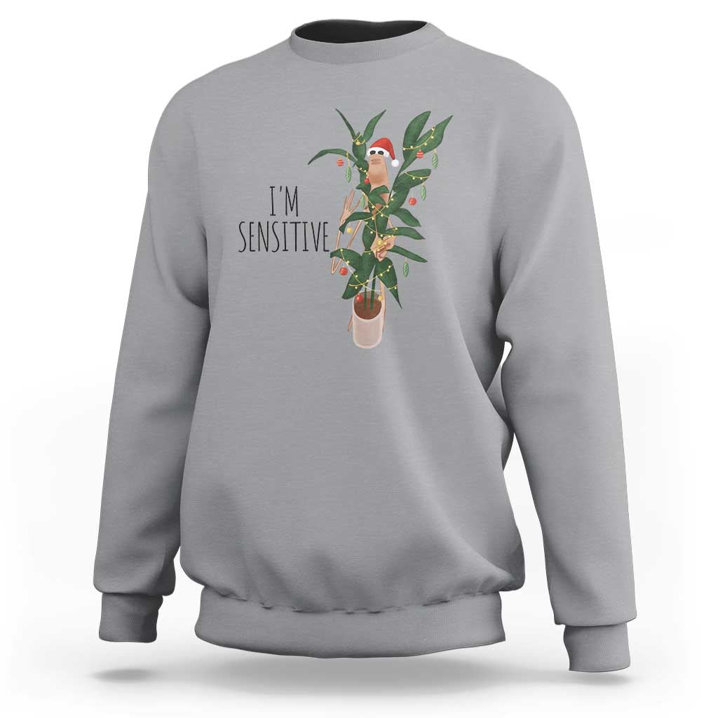 Marcus The Worm Robert Christmas Meme Sweatshirt I Am Sensitive - Wonder Print Shop