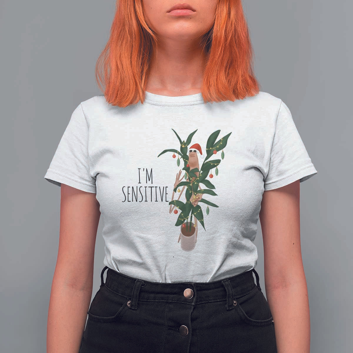 Marcus The Worm Robert Christmas Meme T Shirt For Women I Am Sensitive - Wonder Print Shop