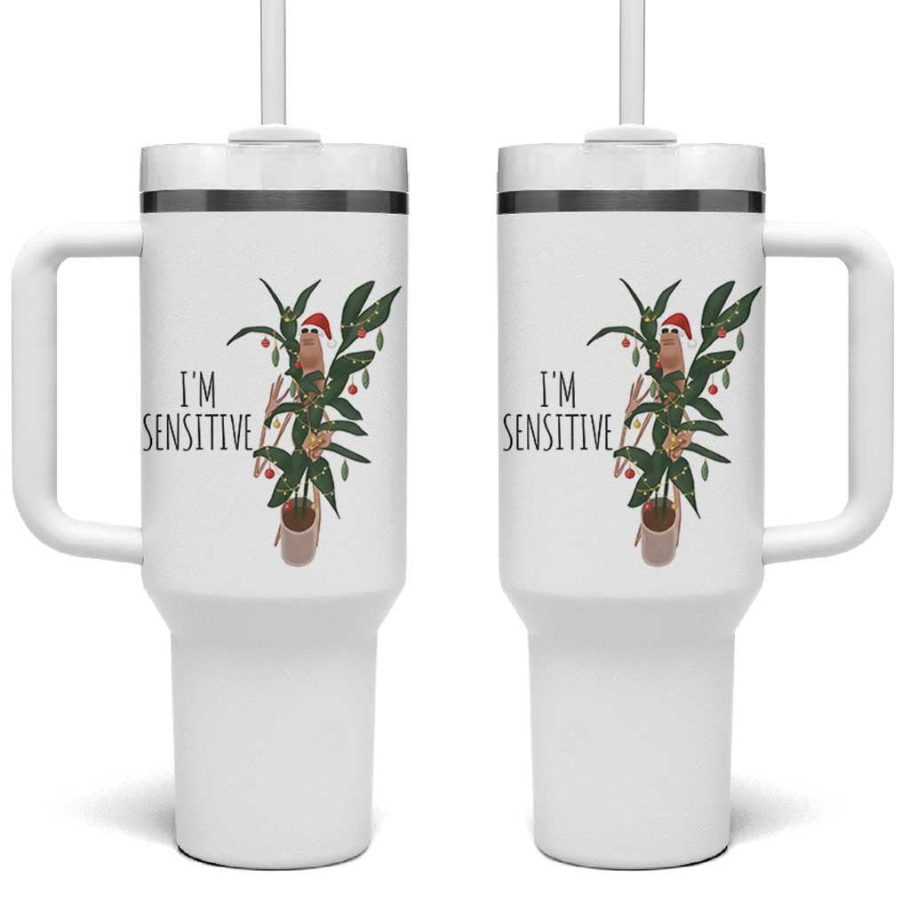 Marcus The Worm Robert Christmas Meme Tumbler With Handle I Am Sensitive - Wonder Print Shop