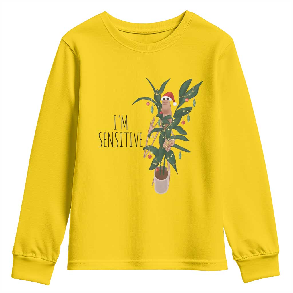 Marcus The Worm Robert Christmas Meme Youth Sweatshirt I Am Sensitive - Wonder Print Shop