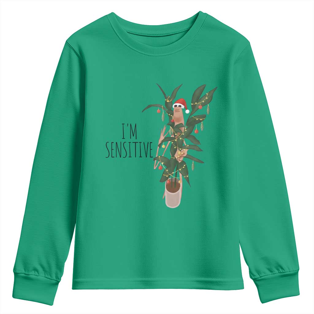 Marcus The Worm Robert Christmas Meme Youth Sweatshirt I Am Sensitive - Wonder Print Shop