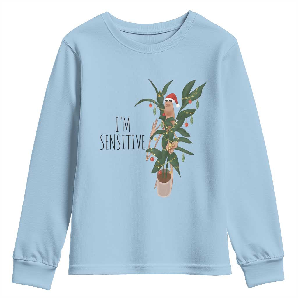 Marcus The Worm Robert Christmas Meme Youth Sweatshirt I Am Sensitive - Wonder Print Shop