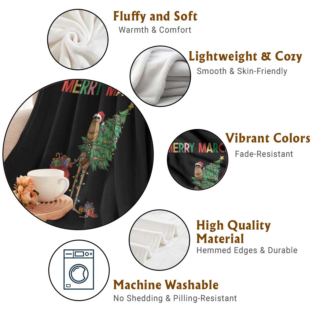 Marcus The Worm Christmas Meme Throw Blanket - Wonder Print Shop