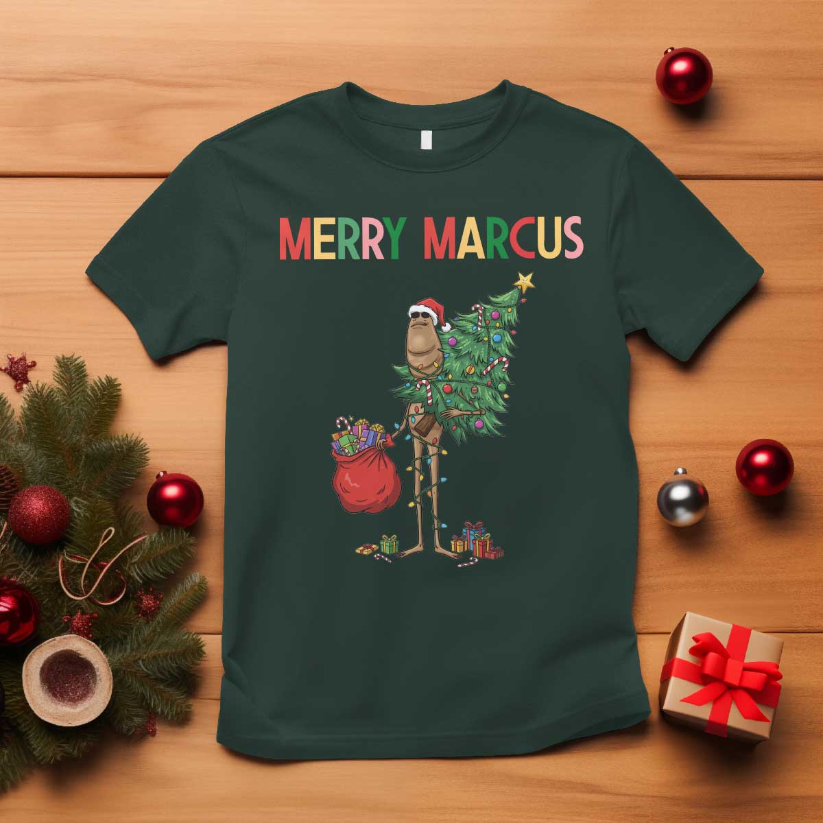 Marcus The Worm Christmas Meme T Shirt - Wonder Print Shop