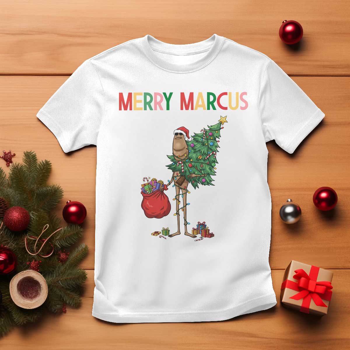 Marcus The Worm Christmas Meme T Shirt - Wonder Print Shop
