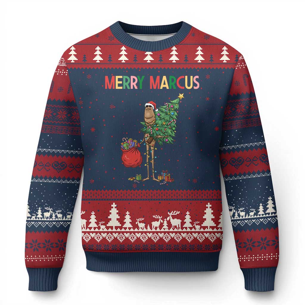Marcus The Worm Xmas Meme Ugly Christmas Sweater - Wonder Print Shop