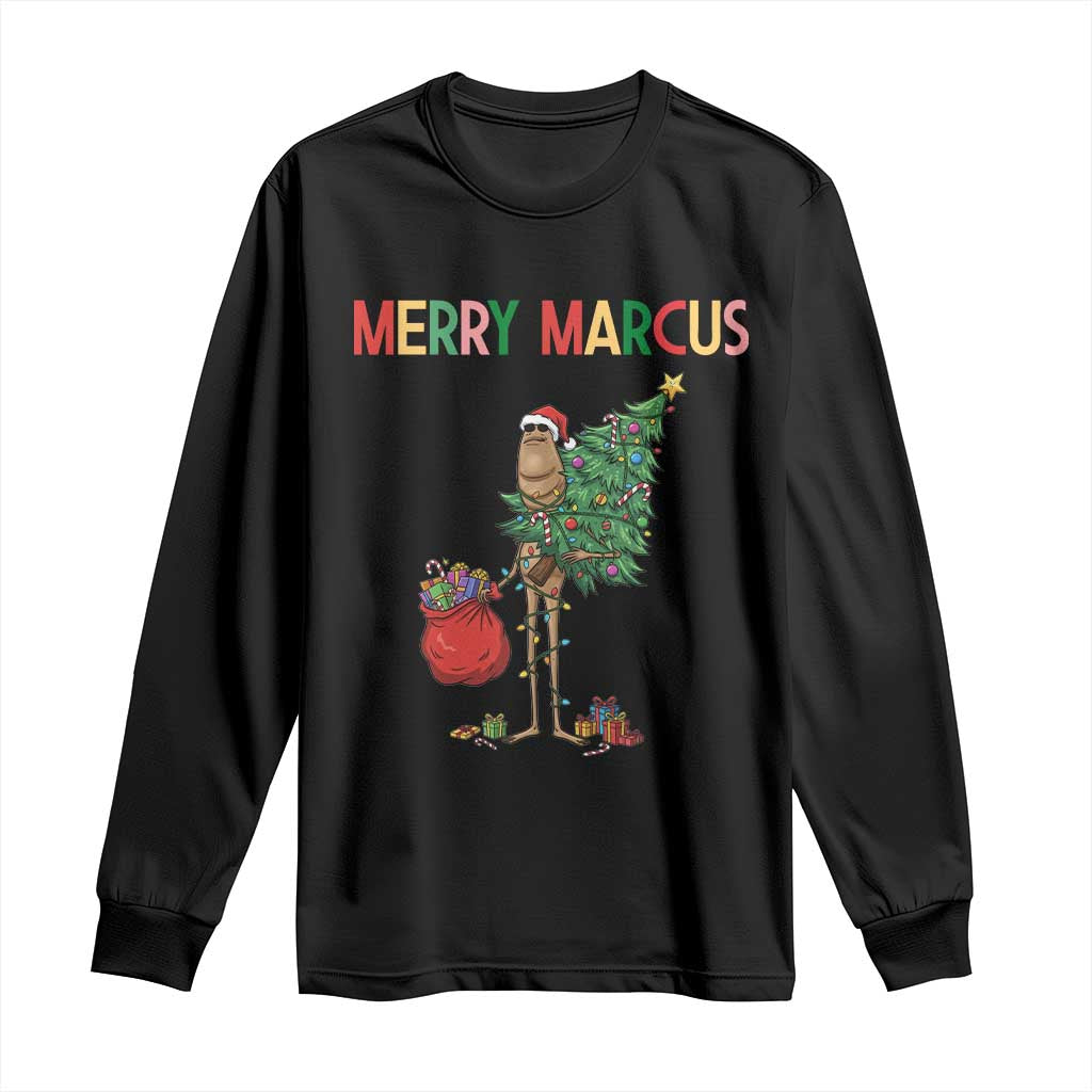 Marcus The Worm Christmas Meme Long Sleeve Shirt - Wonder Print Shop