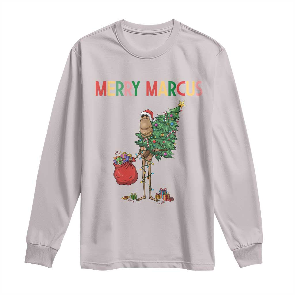 Marcus The Worm Christmas Meme Long Sleeve Shirt - Wonder Print Shop