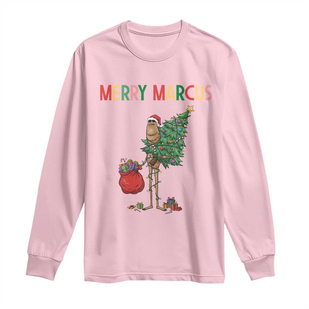 Marcus The Worm Christmas Meme Long Sleeve Shirt - Wonder Print Shop