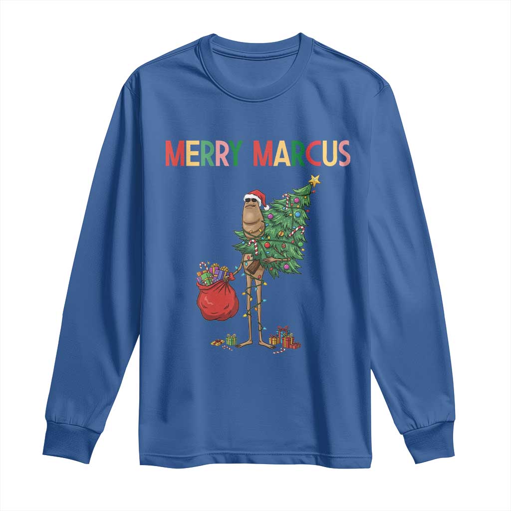 Marcus The Worm Christmas Meme Long Sleeve Shirt - Wonder Print Shop