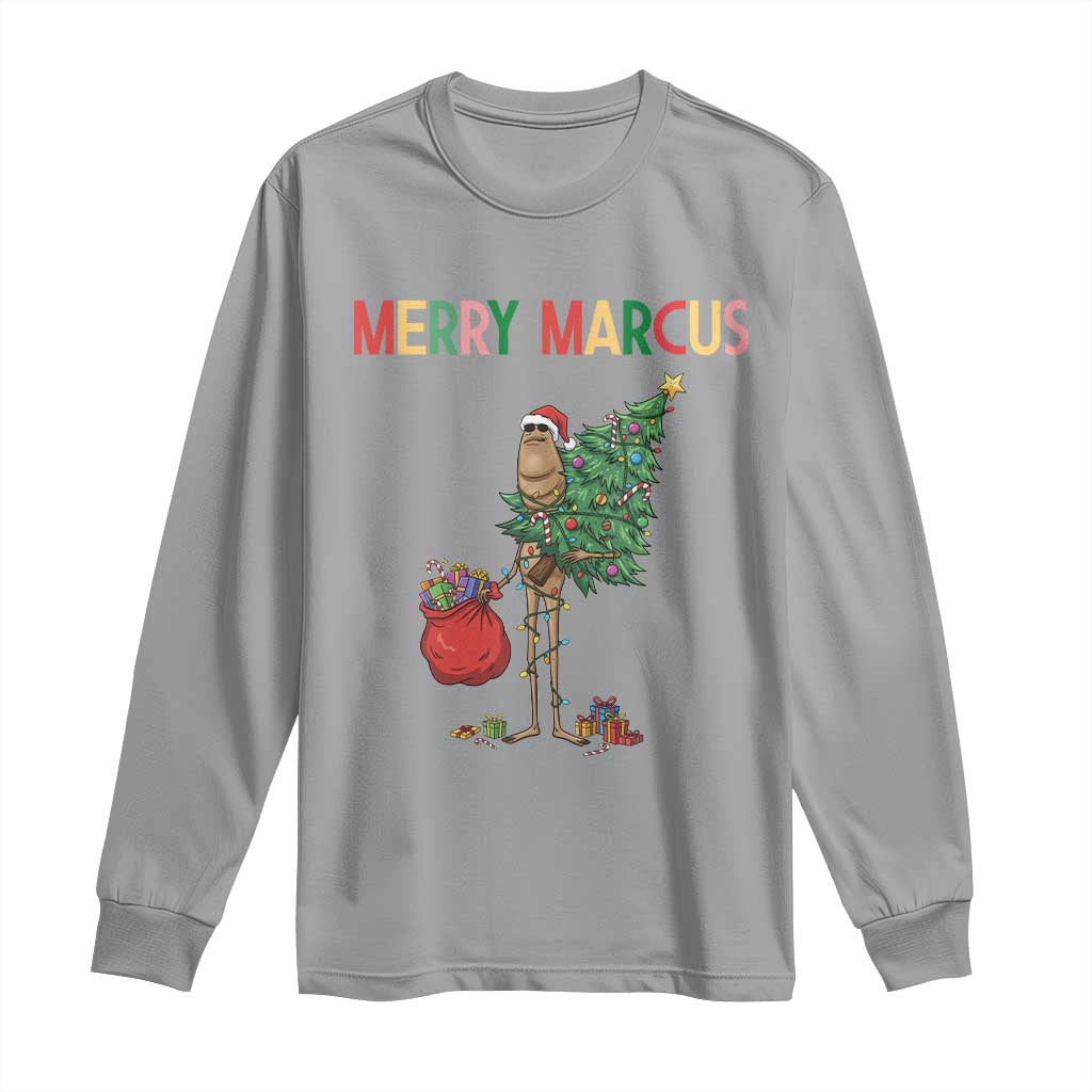 Marcus The Worm Christmas Meme Long Sleeve Shirt - Wonder Print Shop