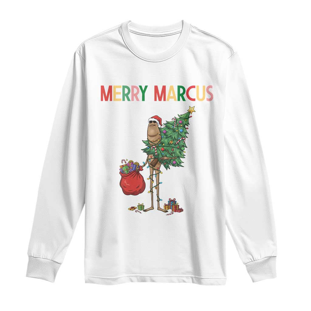 Marcus The Worm Christmas Meme Long Sleeve Shirt - Wonder Print Shop