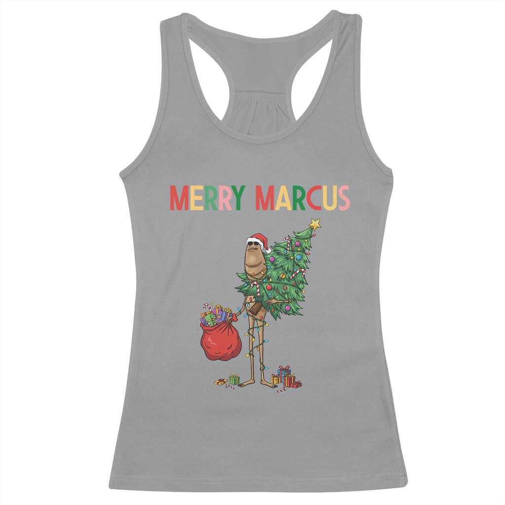 Marcus The Worm Christmas Meme Racerback Tank Top - Wonder Print Shop