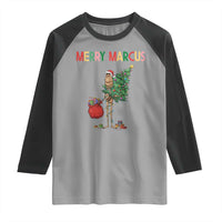 Marcus The Worm Christmas Meme Raglan Shirt - Wonder Print Shop