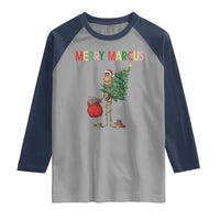 Marcus The Worm Christmas Meme Raglan Shirt - Wonder Print Shop