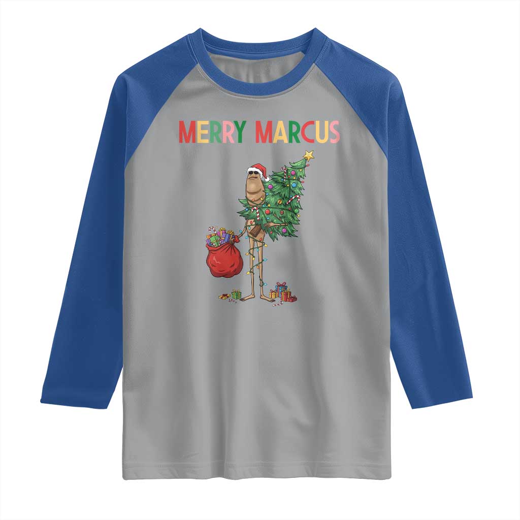 Marcus The Worm Christmas Meme Raglan Shirt - Wonder Print Shop