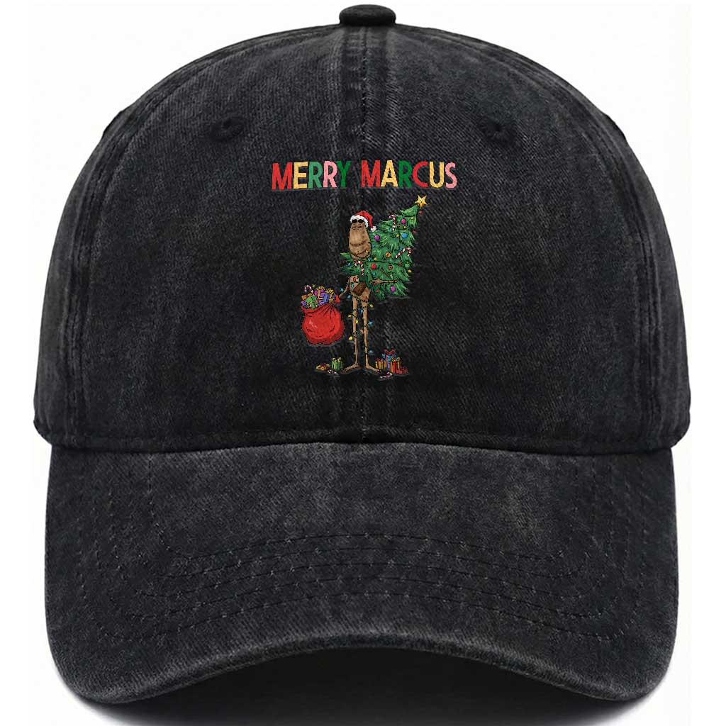 Marcus The Worm Christmas Meme Washed Cotton Baseball Cap