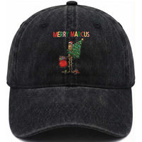 Marcus The Worm Christmas Meme Washed Cotton Baseball Cap