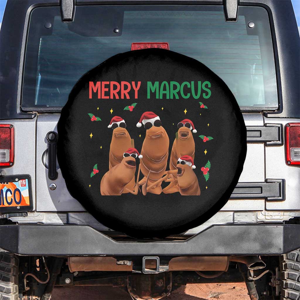 Marcus The Worm Christmas Meme Spare Tire Cover Funny Brain Rot Gen Z Xmas - Wonder Print Shop