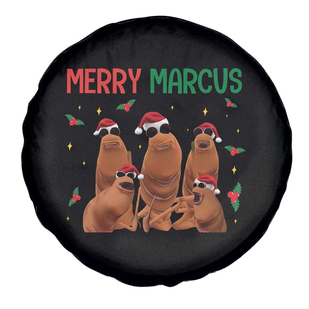Marcus The Worm Christmas Meme Spare Tire Cover Funny Brain Rot Gen Z Xmas - Wonder Print Shop