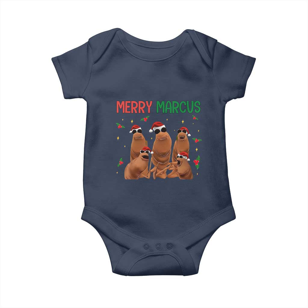 Marcus The Worm Christmas Meme Baby Onesie Funny Brain Rot Gen Z Xmas - Wonder Print Shop