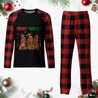 Marcus The Worm Christmas Meme Plaid Pajama Set Funny Brain Rot Gen Z Xmas - Wonder Print Shop