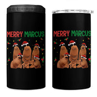 Marcus The Worm Christmas Meme 4 in 1 Can Cooler Tumbler Funny Brain Rot Gen Z Xmas - Wonder Print Shop