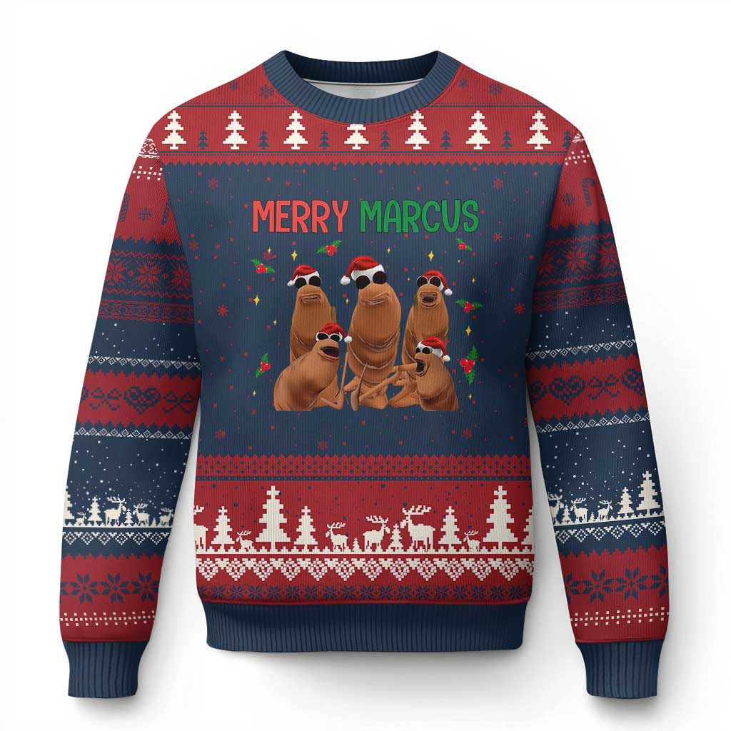 Marcus The Worm Xmas Meme Ugly Christmas Sweater Funny Brain Rot Gen Z Xmas - Wonder Print Shop