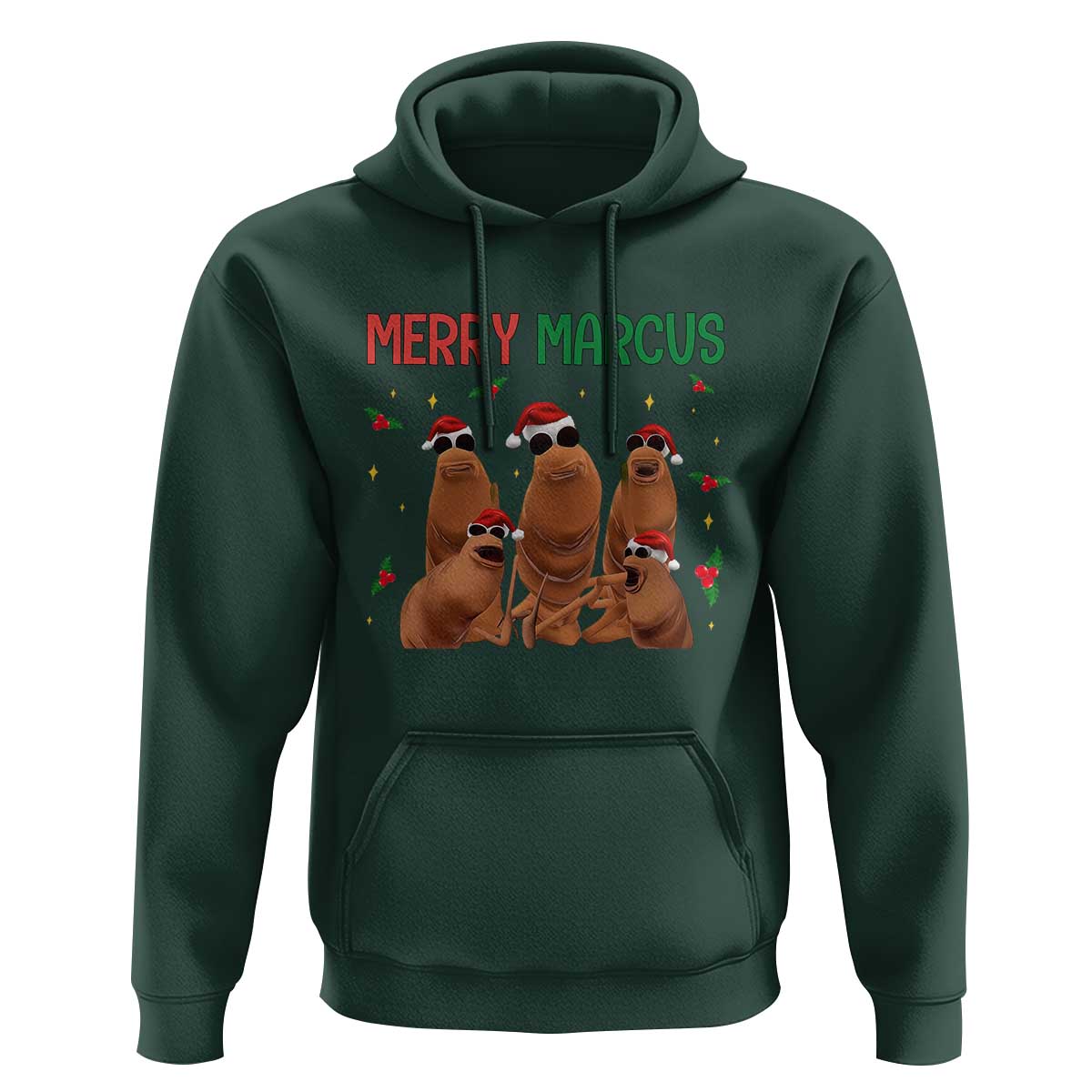 Marcus The Worm Christmas Meme Hoodie Funny Brain Rot Gen Z Xmas - Wonder Print Shop