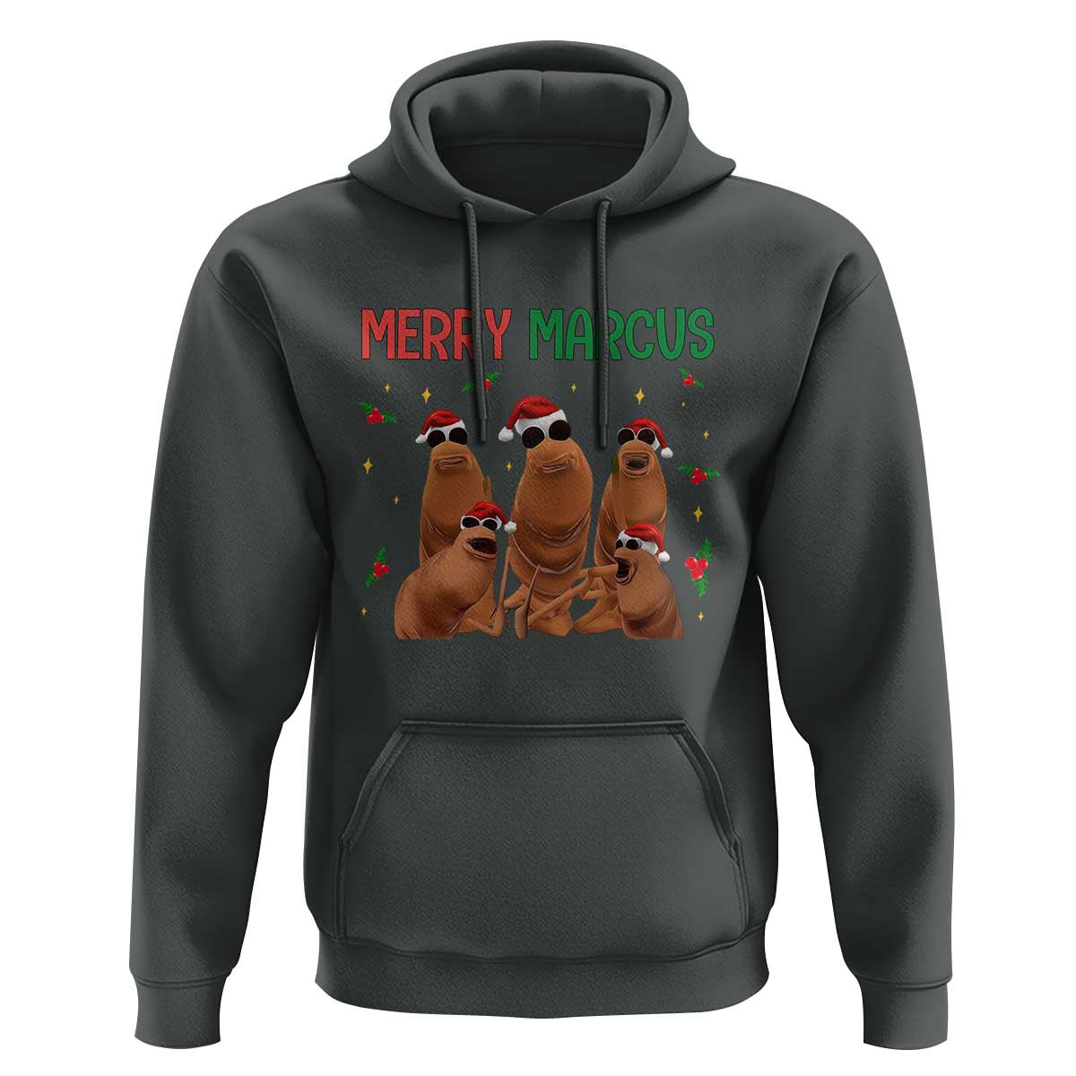 Marcus The Worm Christmas Meme Hoodie Funny Brain Rot Gen Z Xmas - Wonder Print Shop