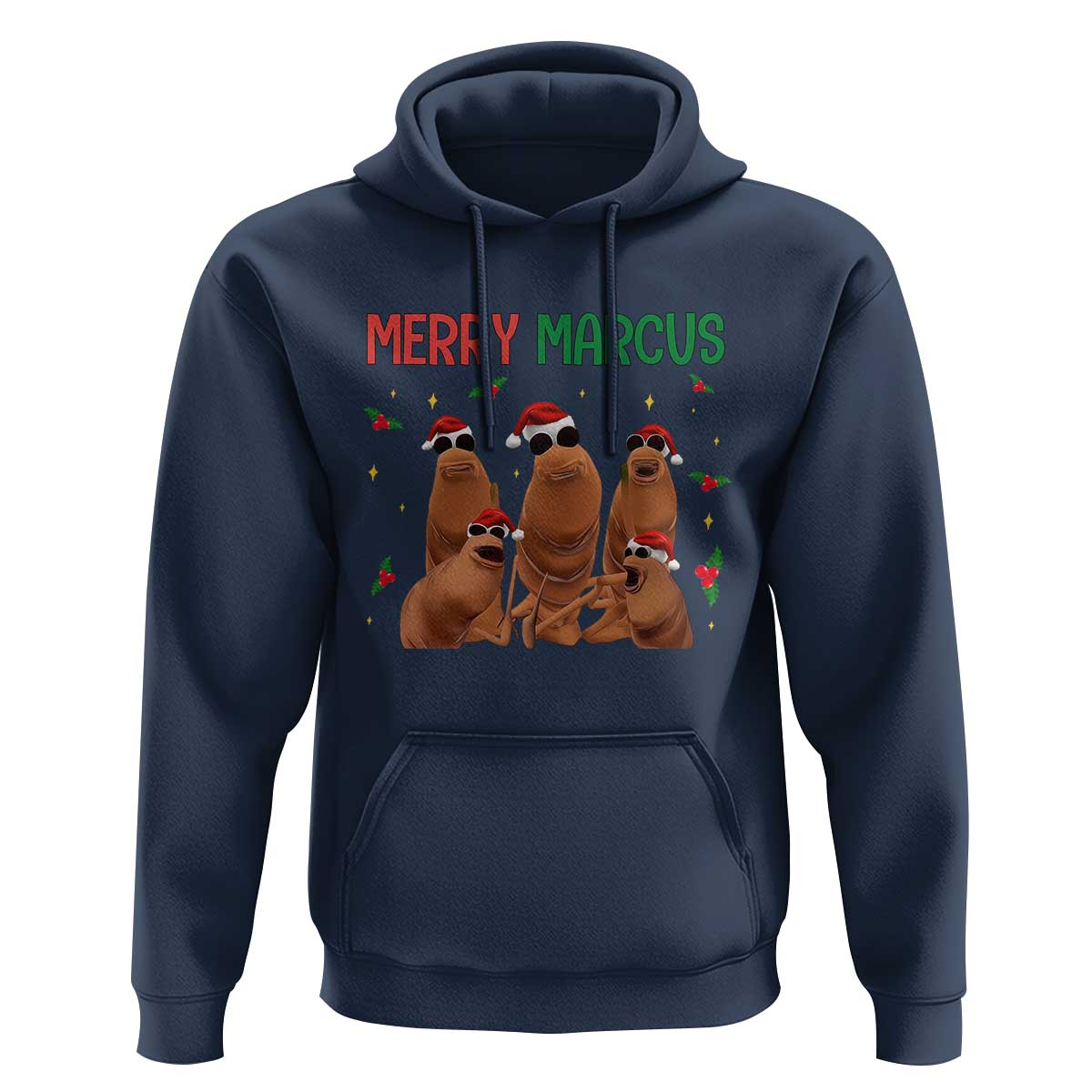 Marcus The Worm Christmas Meme Hoodie Funny Brain Rot Gen Z Xmas - Wonder Print Shop
