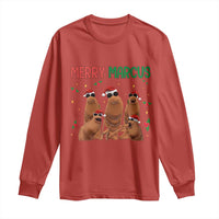 Marcus The Worm Christmas Meme Long Sleeve Shirt Funny Brain Rot Gen Z Xmas - Wonder Print Shop
