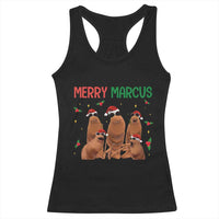 Marcus The Worm Christmas Meme Racerback Tank Top Funny Brain Rot Gen Z Xmas - Wonder Print Shop