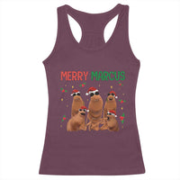 Marcus The Worm Christmas Meme Racerback Tank Top Funny Brain Rot Gen Z Xmas - Wonder Print Shop
