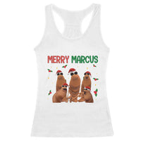 Marcus The Worm Christmas Meme Racerback Tank Top Funny Brain Rot Gen Z Xmas - Wonder Print Shop