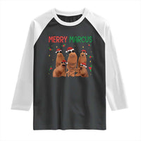 Marcus The Worm Christmas Meme Raglan Shirt Funny Brain Rot Gen Z Xmas - Wonder Print Shop
