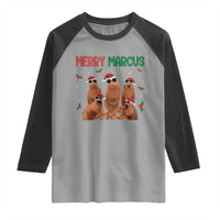 Marcus The Worm Christmas Meme Raglan Shirt Funny Brain Rot Gen Z Xmas - Wonder Print Shop