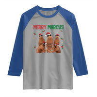 Marcus The Worm Christmas Meme Raglan Shirt Funny Brain Rot Gen Z Xmas - Wonder Print Shop