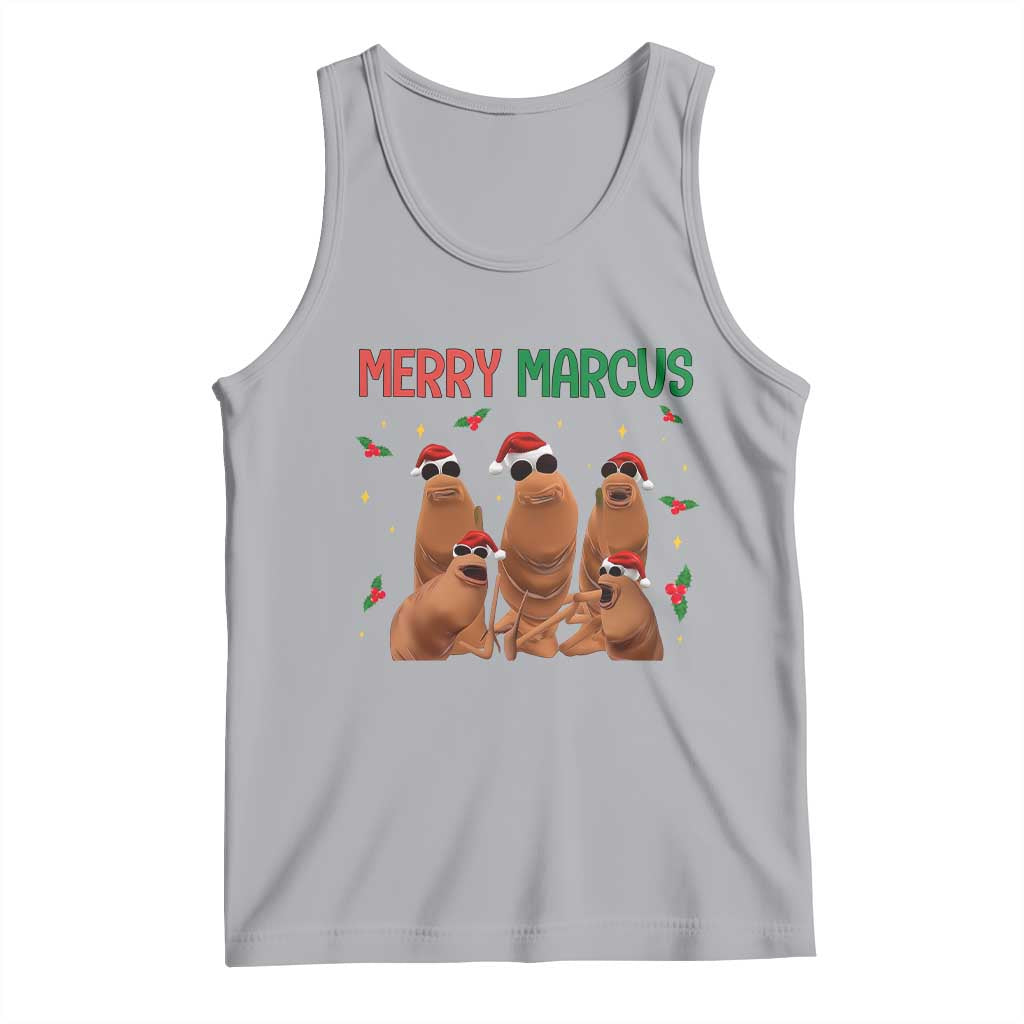 Marcus The Worm Christmas Meme Tank Top Funny Brain Rot Gen Z Xmas - Wonder Print Shop