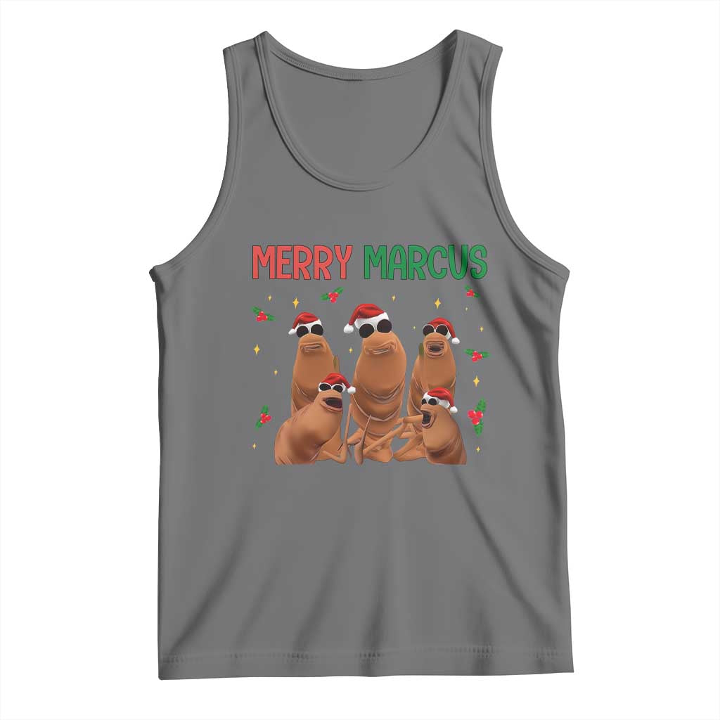Marcus The Worm Christmas Meme Tank Top Funny Brain Rot Gen Z Xmas - Wonder Print Shop