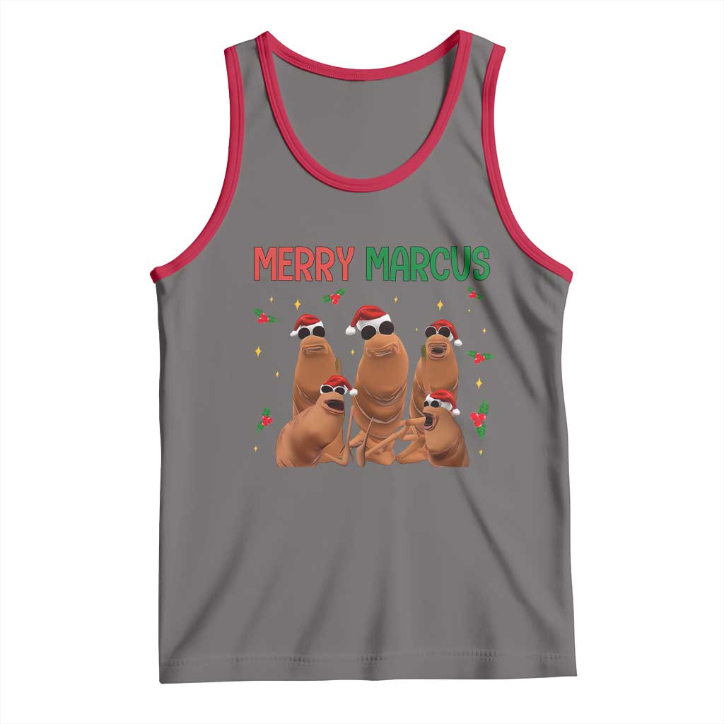 Marcus The Worm Christmas Meme Tank Top Funny Brain Rot Gen Z Xmas - Wonder Print Shop
