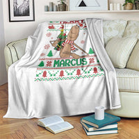Marcus The Worm Robert Meme Christmas Throw Blanket Funny Brain Rot Xmas - Wonder Print Shop